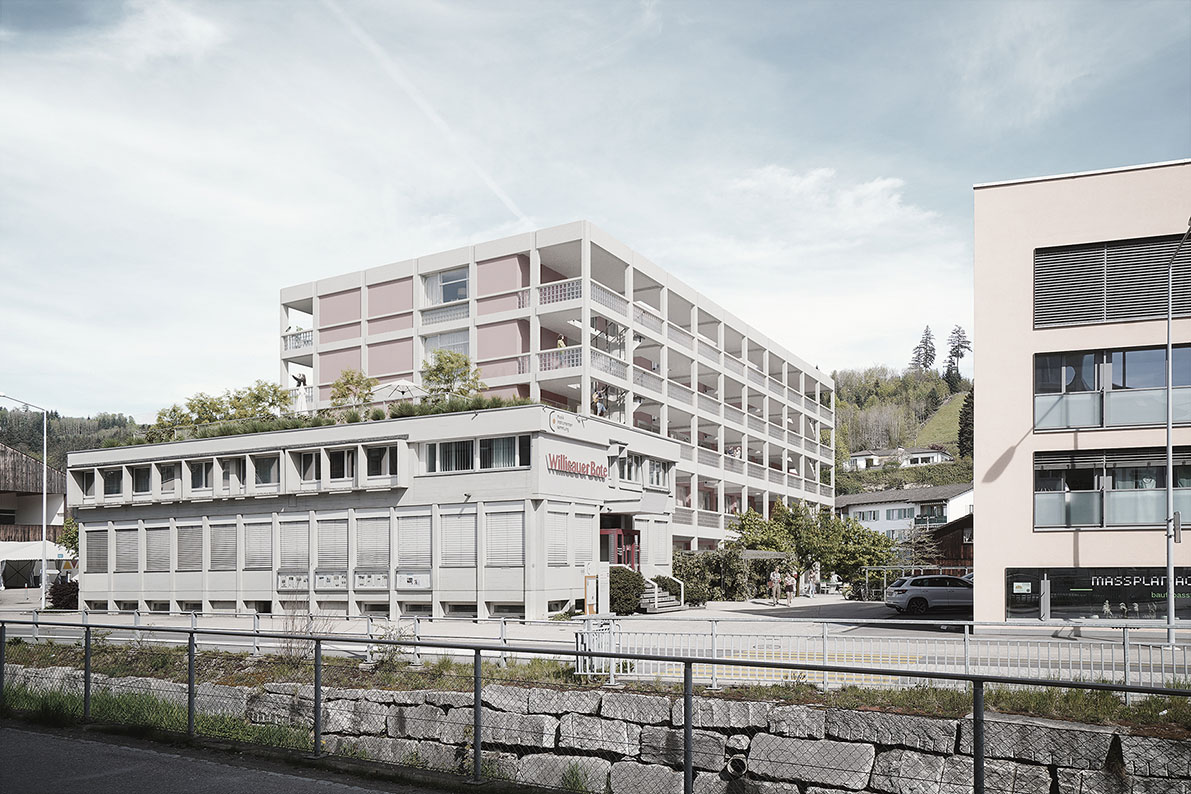 buan architekten – Projektwettbewerb Wilisauer Bote – Visualisierung