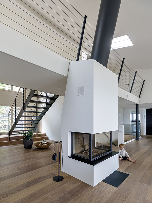 buan architekten - Umbau Terrassenhaus  Udligenswil - Cheminée