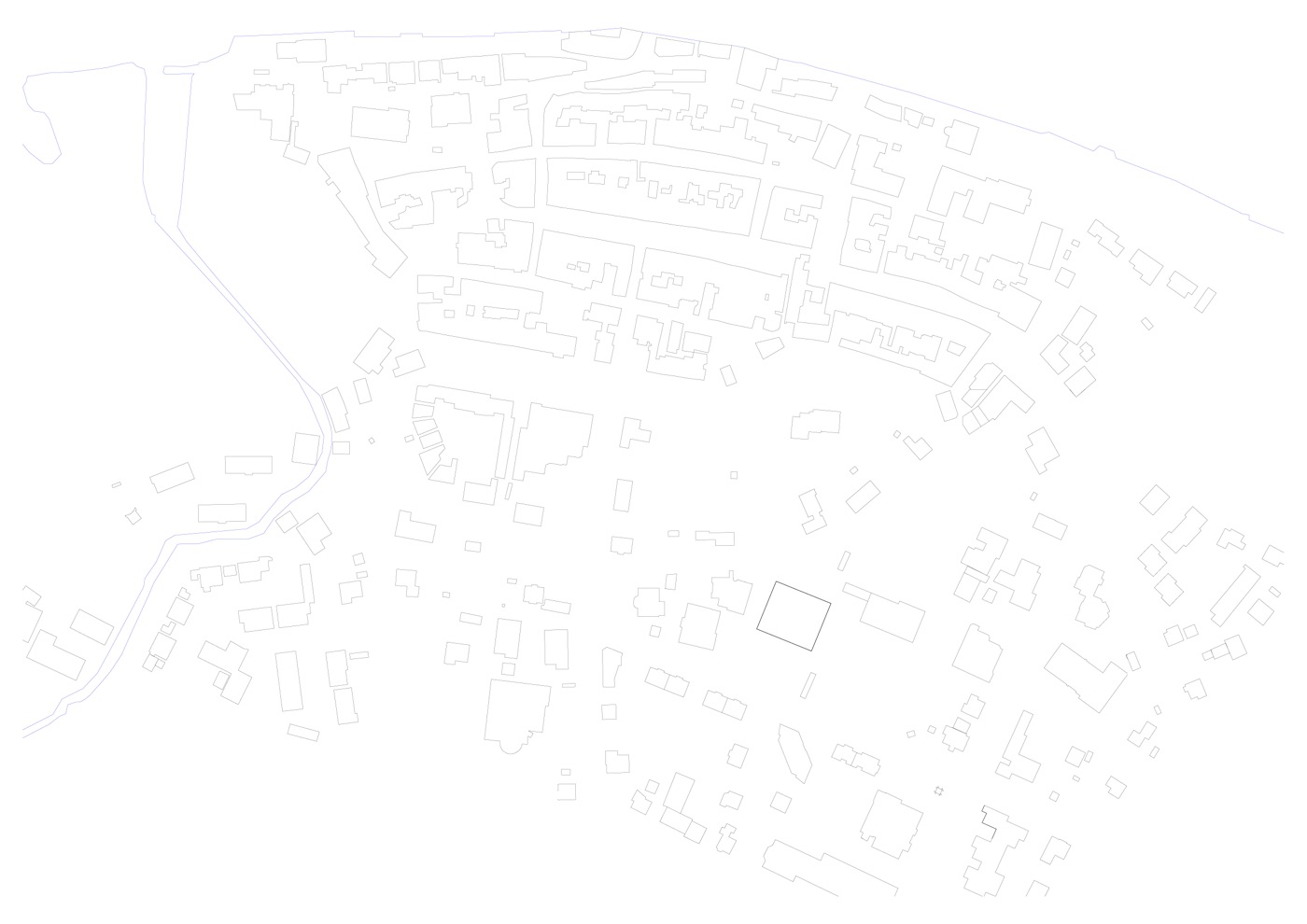 buan architekten - Ersatzneubau Schulhaus Zentrum Diessenhofen - Schwarzplan