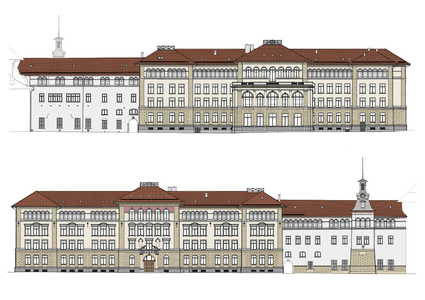 buan architekten - Fenstersanierung denkmalgeschuetzter Hirschengraben Luzern - Fassaden