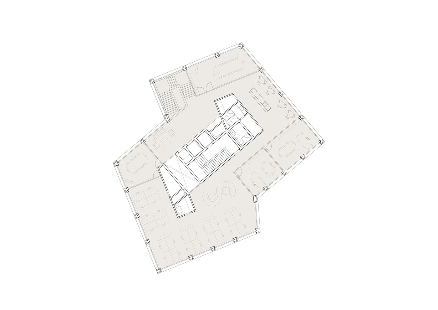 buan architekten – Studienauftrag Kanzlei-Kreisel Emmenbruecke – 1.Obergeschoss