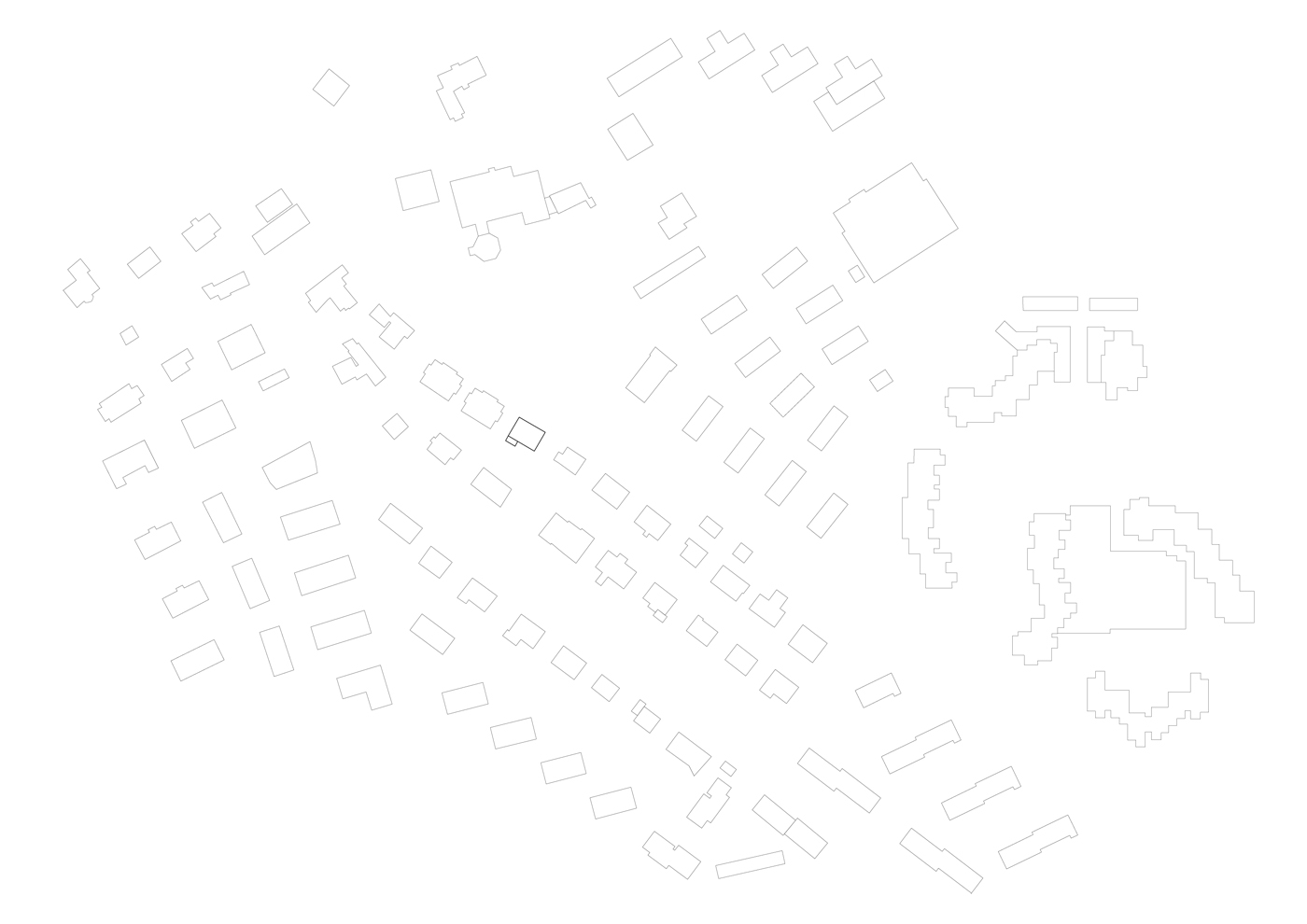 buan architekten – Umbau Wohnhaus Langensandstrasse Luzern – Schwarzplan