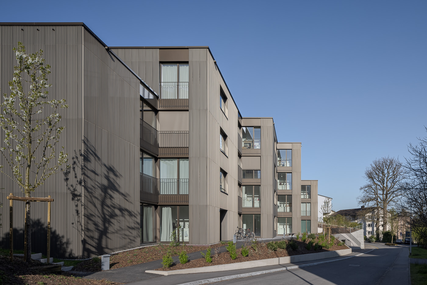 buan architekten – Neubau Wohnhaus Waldweg Luzern – Nordfassade 2