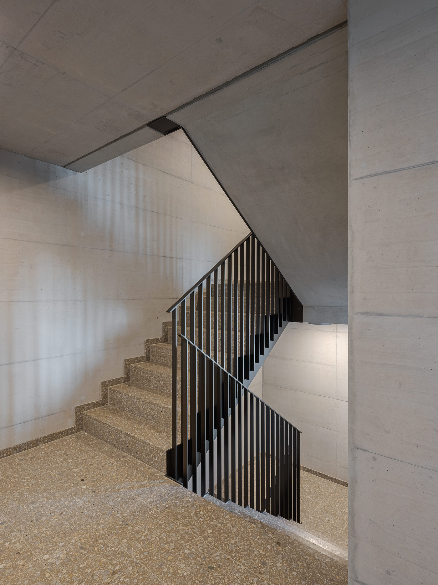 buan architekten – Neubau Wohnhaus Waldweg Luzern – Treppenhaus