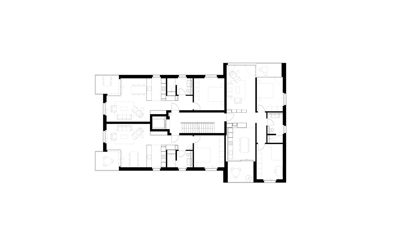 buan architekten – Neubau Wohnhaus Fluhmattstrasse Luzern – Grundriss Regelgeschoss