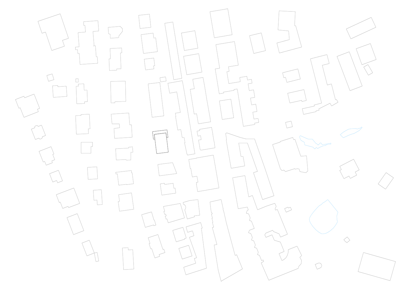 buan architekten – Neubau Wohnhaus Fluhmattstrasse Luzern – Schwarzplan