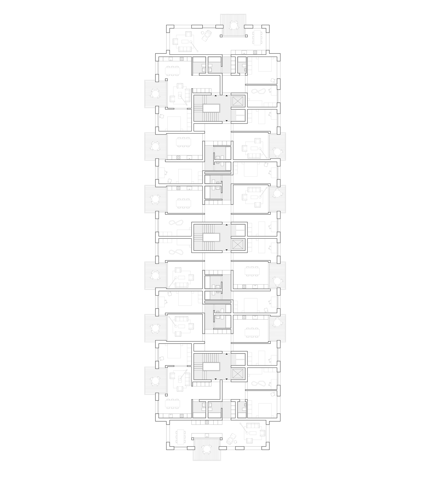 buan architekten – Studienauftrag Meierhoefli Metti – Regelgrundriss