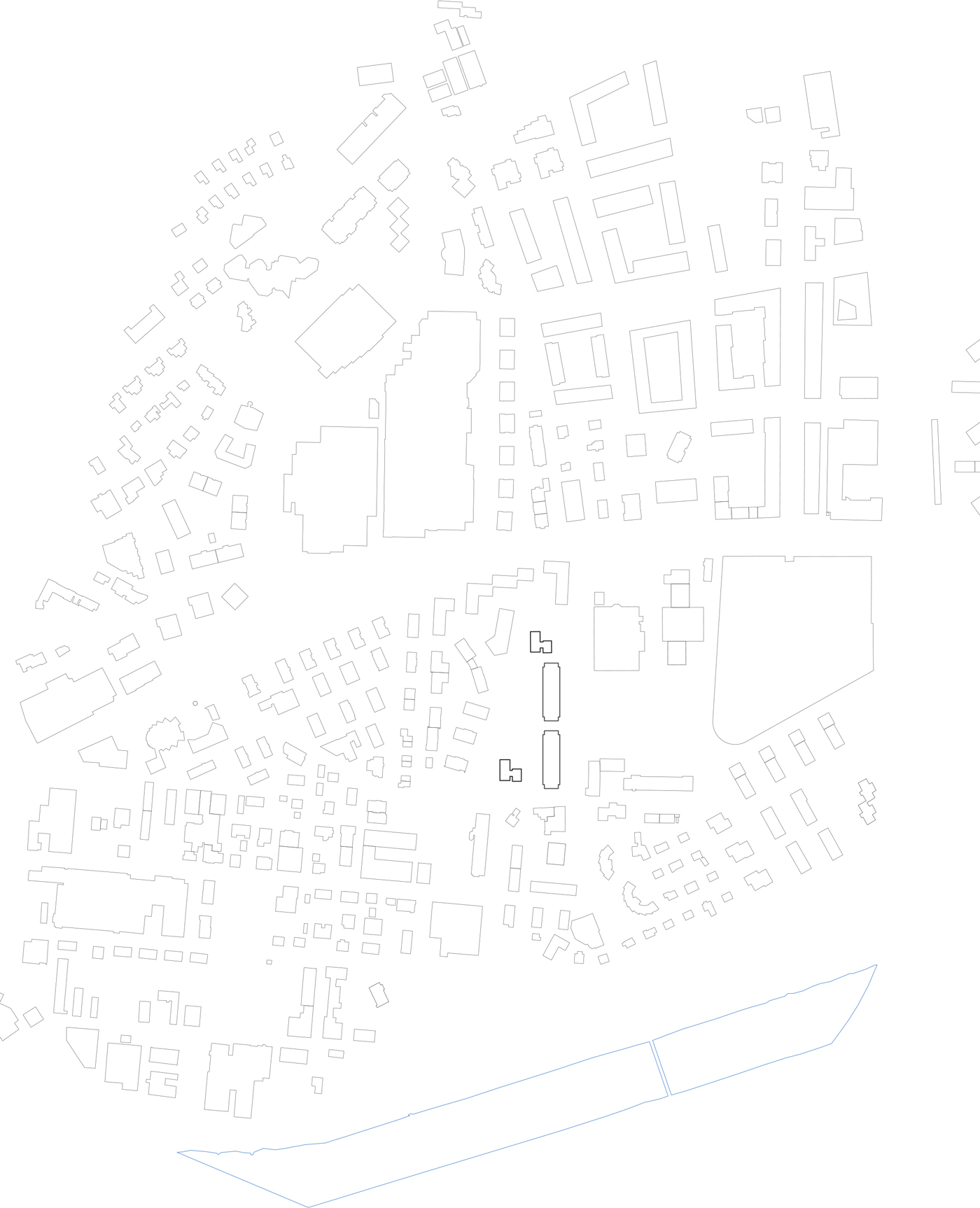 buan architekten – Studienauftrag Meierhoefli Metti – Schwarzplan
