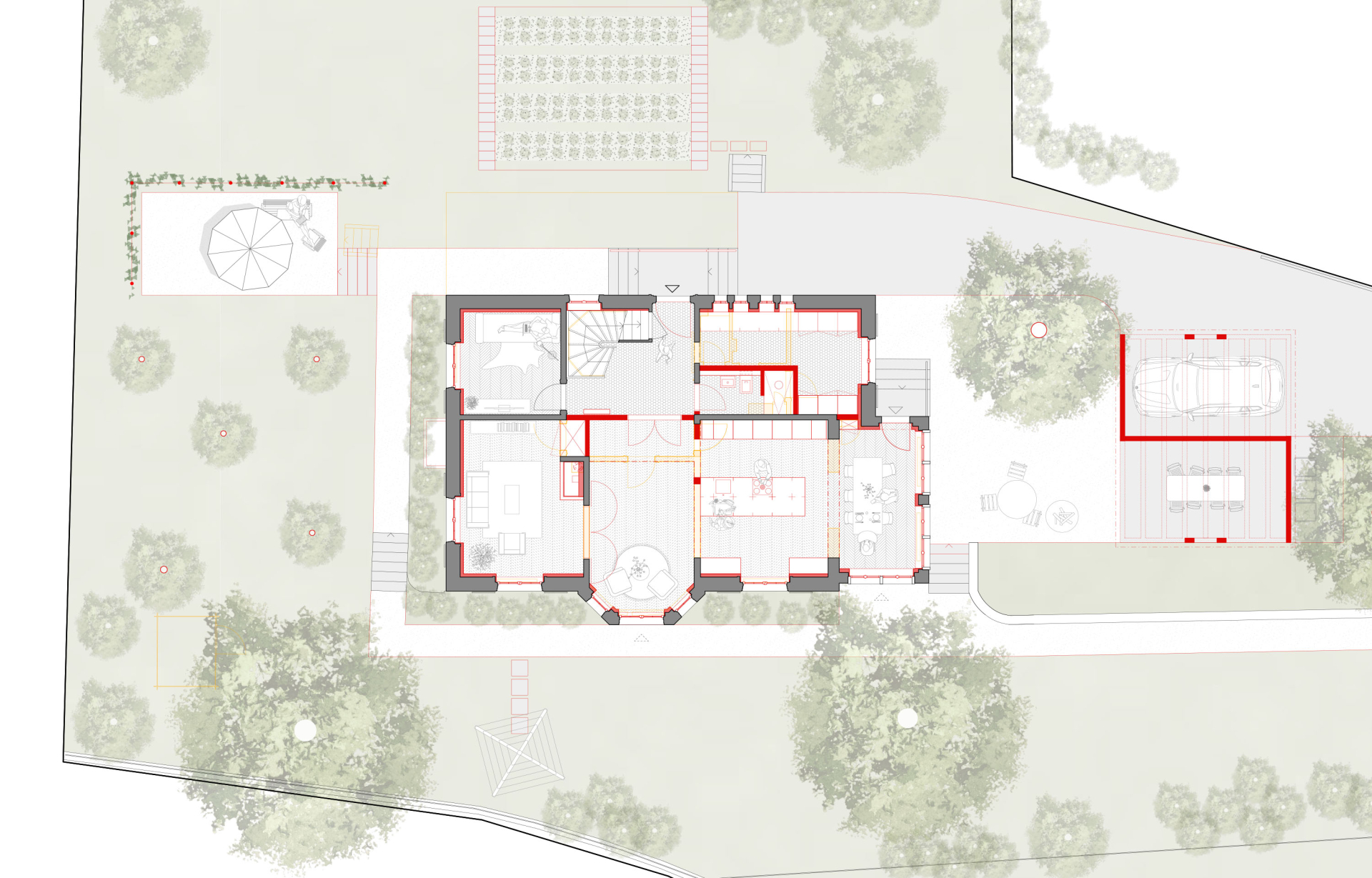 buan architekten - Umbau Wohnhaus Schmerikon - Bauen im Bestand - Erdgeschoss